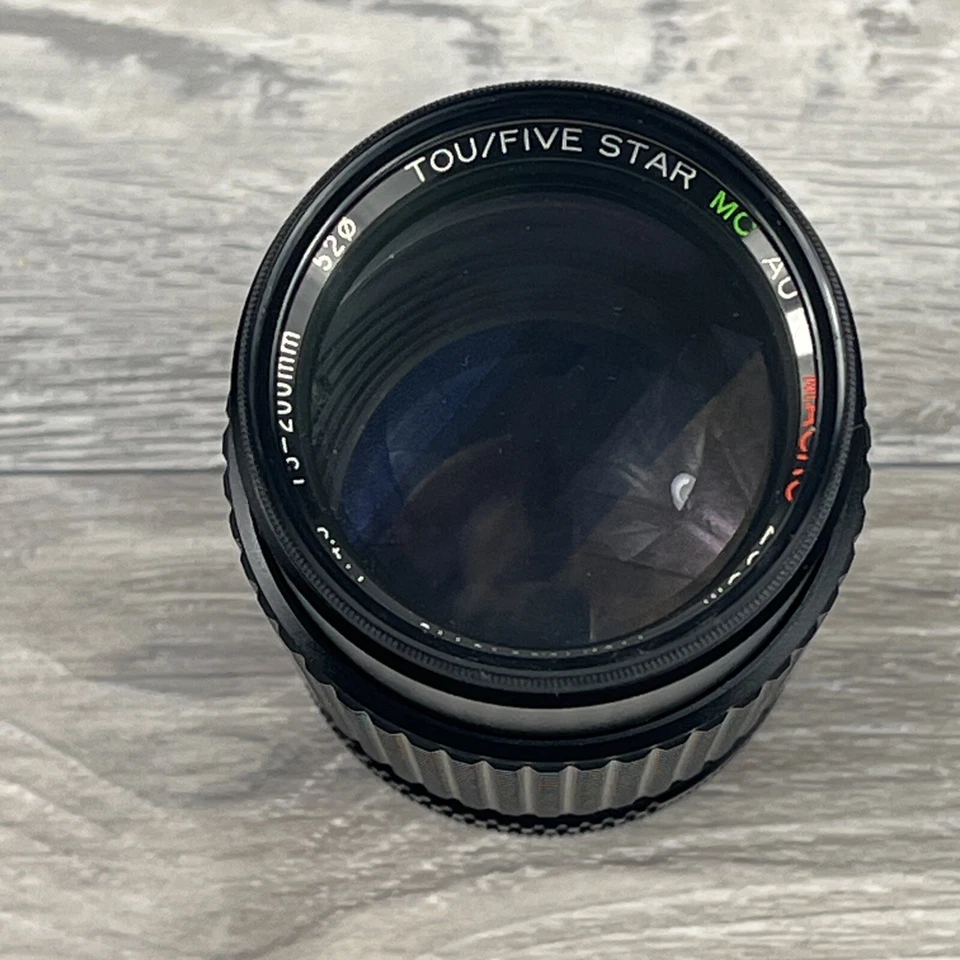 Zoom macro automático Tou Five Star MC 1:4,5 75-200 mm f4,5 con lente UV Hoya 52 mm Japón Foto 2 de 4
