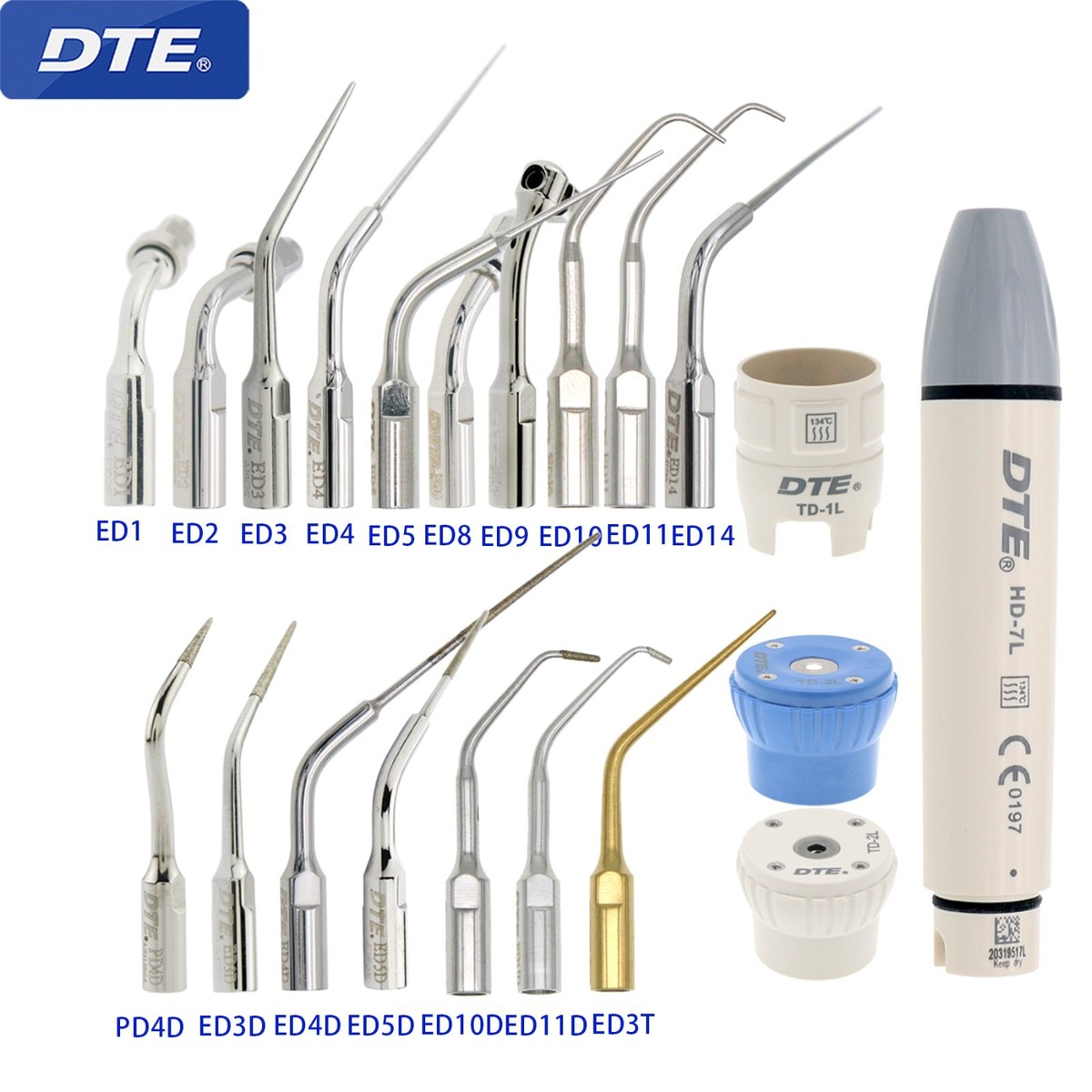 Pájaro Carpintero DTE Escalador Dental Ultrasónico Pieza de Mano LED Puntas Endo SATELEC ACTEON