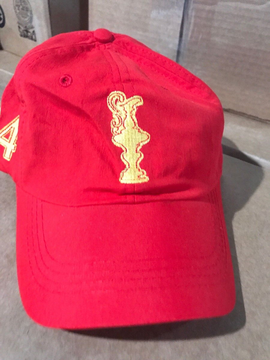 34th America's Cup strapback cap hat NWT NEW Red/yellow yacht