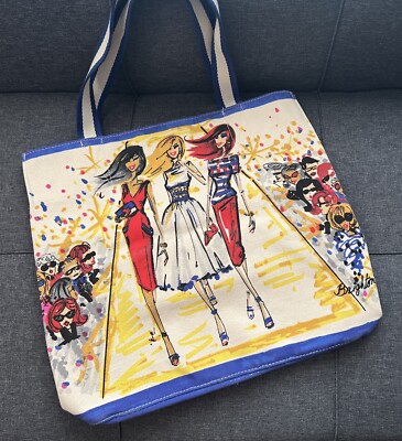 Brighton Star Spangled Hearts Canvas Shopper Tote Fashion Runway