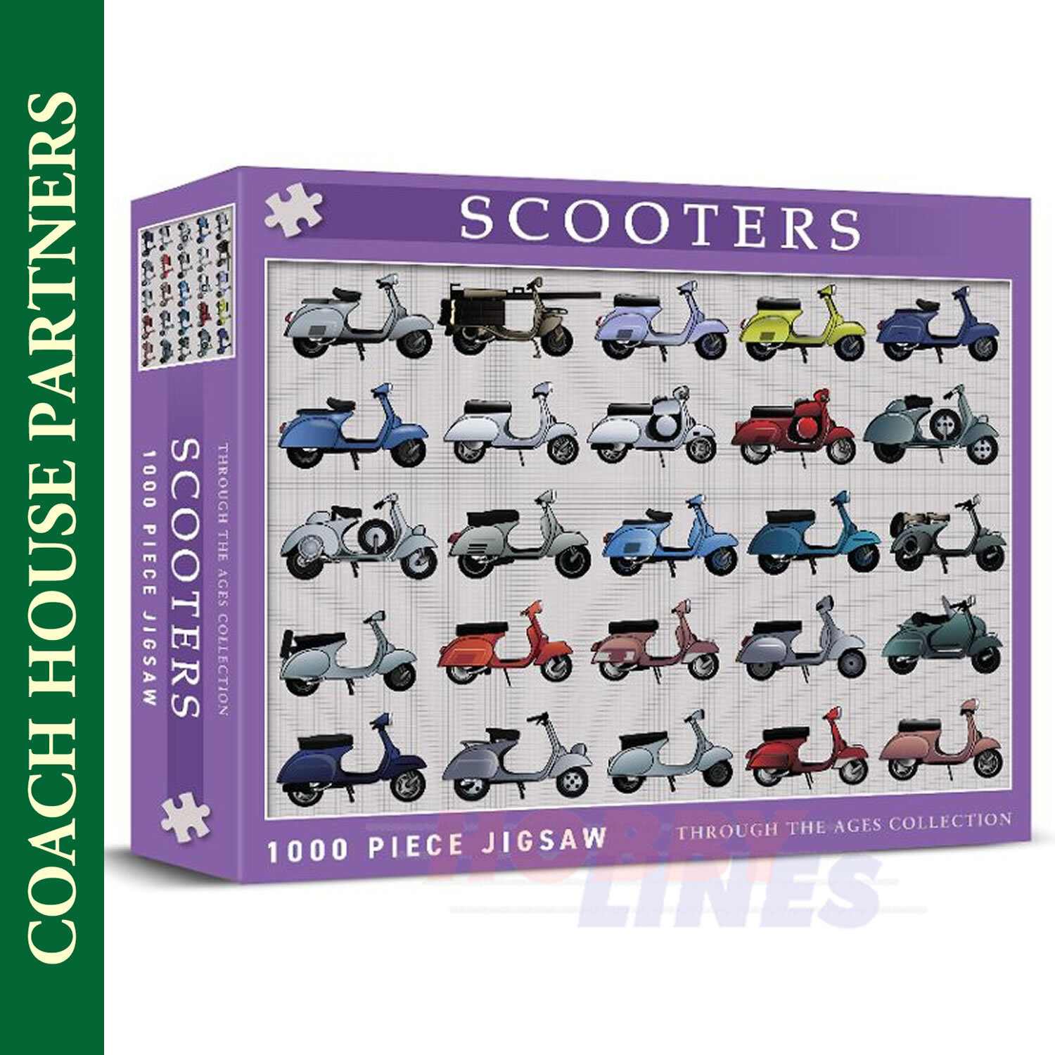 SCOOTERS Through the Ages Jigsaw Puzzle 1000pc Coach House Partners CHP0153