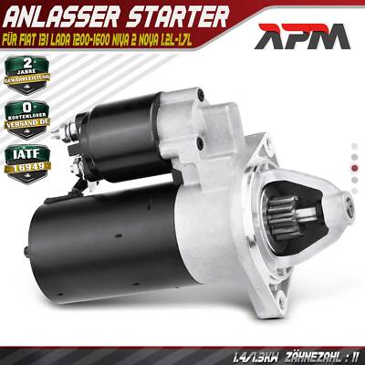 Anlasser Starter 1.4 kW 11 Zähnez. für Fiat 131 Lada 1200 Niva II 2123 Nova 2105
