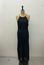 ZARA WOMEN'S BLACK SEQUIN EVENING DRESS UK SIZE SMALL, BNWT