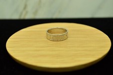 925 STERLING SILVER "LOVE" RING BAND W/ FLOWER DESIGN ACCENT SIZE 7 A4986