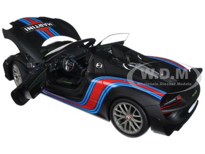PORSCHE 918 SPYDER WEISSACH PACKAGE BLACK /MARTINI LIVERY #15 1/18