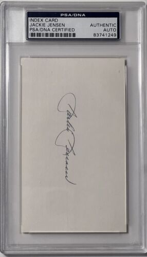 Jackie Jensen Autograph Index Card PSA/DNA Authentic 249 - Picture 1 of 2