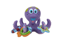 Baby Bath Floating Octopus Toy Interactive Toy Fine Motor Skills 3 Hoopla Rings