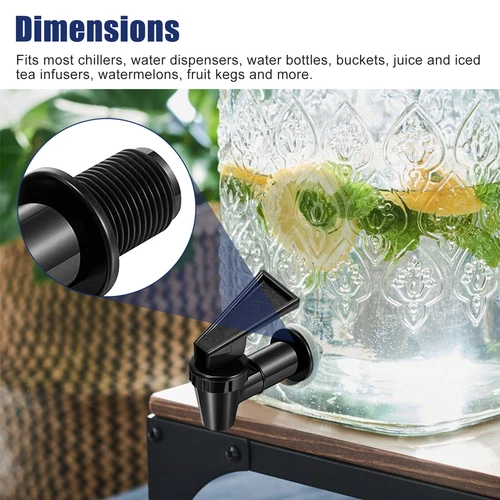 5 Water Spigot Tap Beverage Dispenser Jug Cooler Spout Bucket Bottle Replacement - Picture 2 of 8