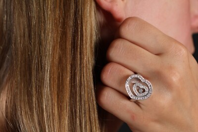 Chopard Happy Spirit Diamonds Hearts Ring Herz mit Diamanten in Weißgold Schmuck