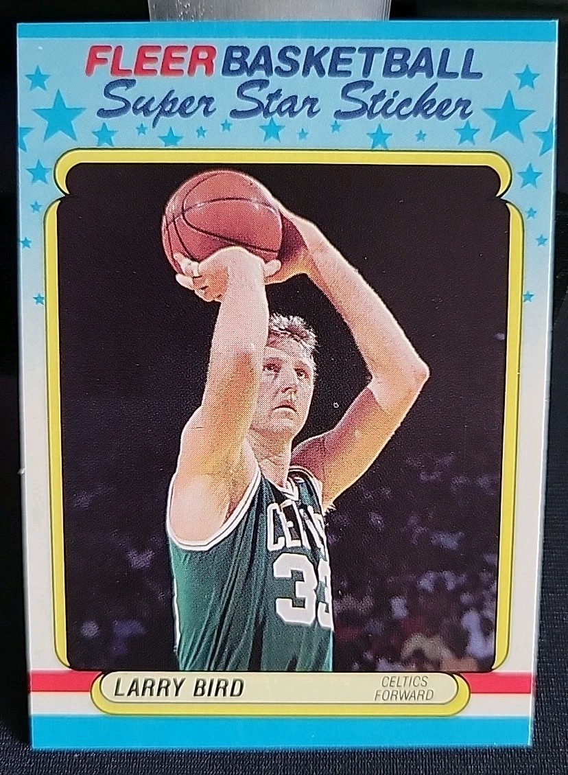 Larry Bird - 1988-89 Fleer Super Star Sticker #2 - HOF - Boston Celtics