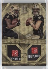 2015 Spectra Synced Swatches 1/1 Brandin Cooks Garrett Grayson Patch Tag 03il