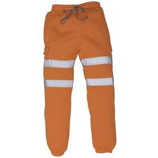 Image of Yoko Mens Hi Visibility Reflective Work Jogging Bottoms RW5257