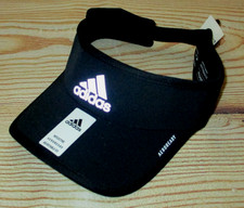 MENS ADIDAS REFLECTIVE BLACK VISOR HAT ADJUSTABLE CAP