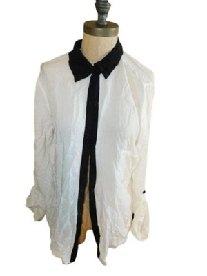 Splendid Size XL  Tab Button Sleeve Print Blouse NWT