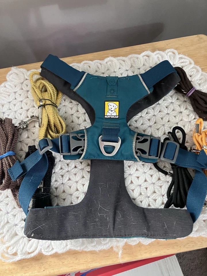 Arnês para corpo de cachorro Ruffwear tamanho pequeno e pacote com 5 trelas - Imagem 3 de 4