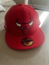 New Era 59FIFTY Chicago Bulls Red Fitted Cap Size 8 NBA