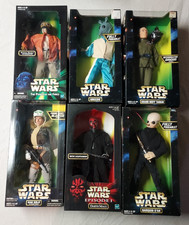 Lot Of 6 12 Inch Star Wars Dolls Tarkin, Solo, Greedo, Panda Baba, Barquin Dan