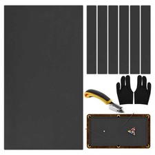 Pre-Cut Pool Table Felt Replacement Kit - 8Ft Billiard Cloth W/Gloves, Strips 