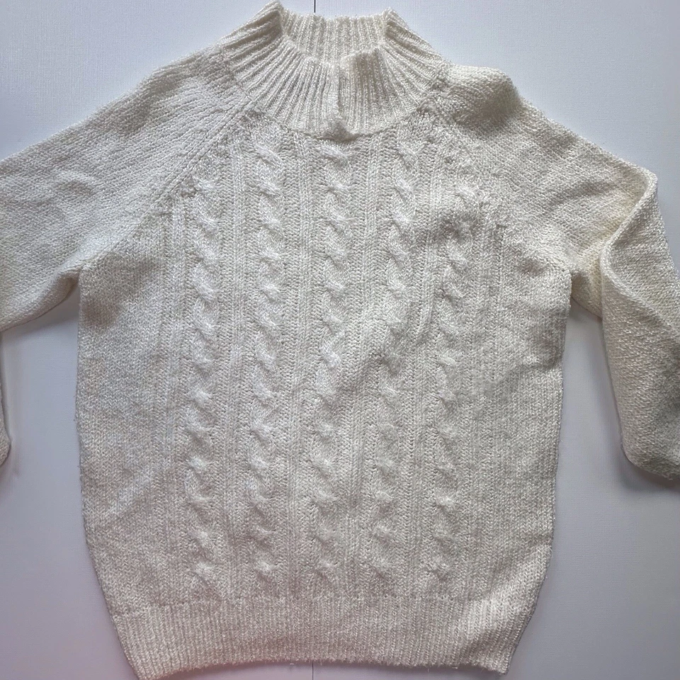 Karen Scott Mujer Petite Crema Marfil Tejido Manga Larga Jersey Suéter Foto 2 de 4