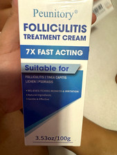 Peunitory Folliculitis Treatment Cream, Cream Formula, 3.53 oz/100g