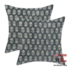 Navy Blue Pillow Covers 18x18 Inch Set 18" x 18" Pack of 2 Navy Blue Floral