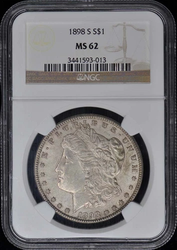 1898-S Morgan Dollar S$1 NGC MS62