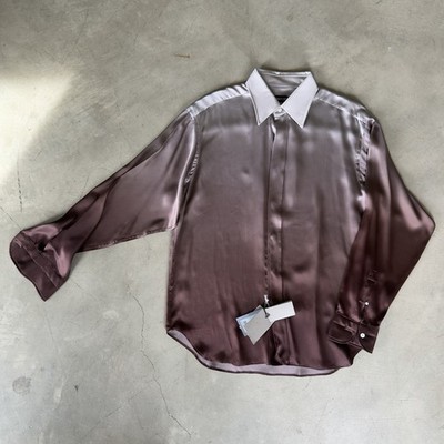 NEW TOM FORD Men s silk Gradient Camicia Long Sleeve Button Up Shirt 42/16.5