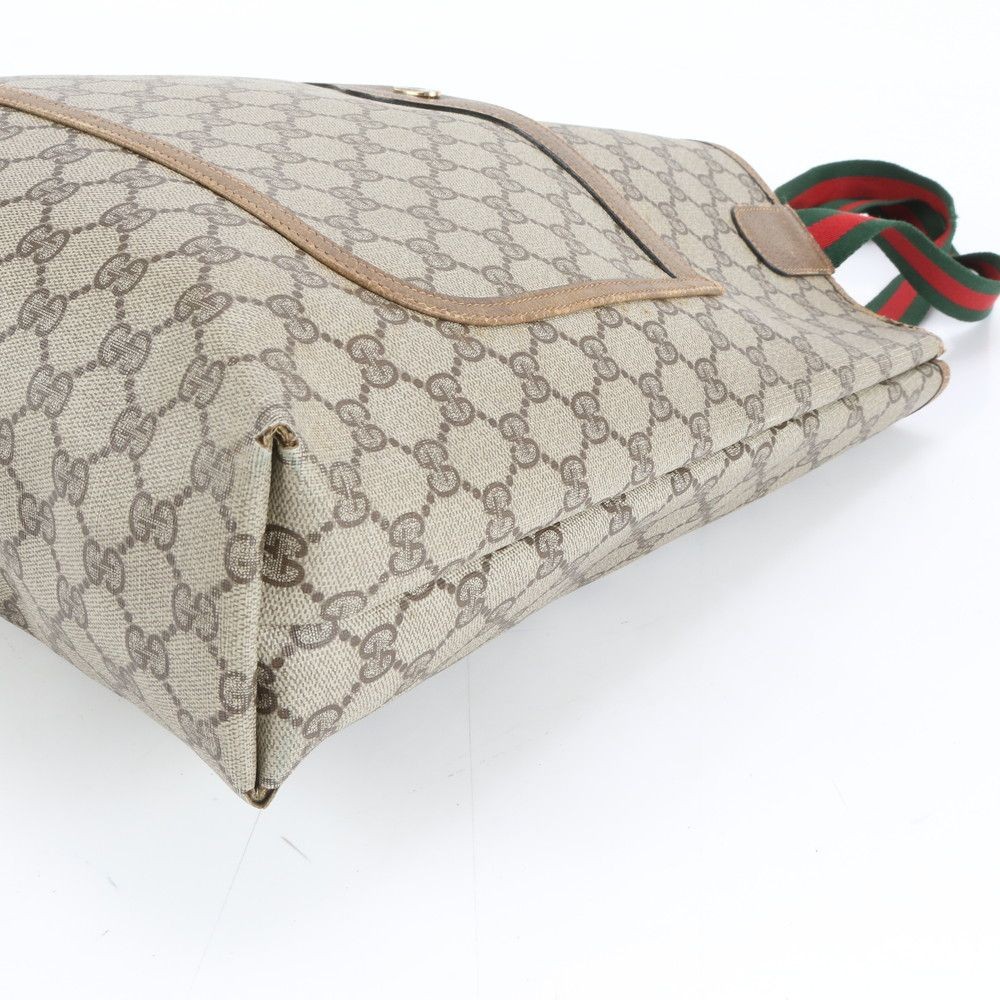 GUCCI GG Sherry Line 39 02 003 Leather Tote Bag Shoulder Brown Beige From Japan thumbnail 14