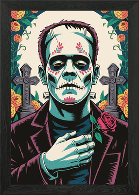 Monster - Dia de los Muertos Framed Wall Art Poster Canvas Print Picture
