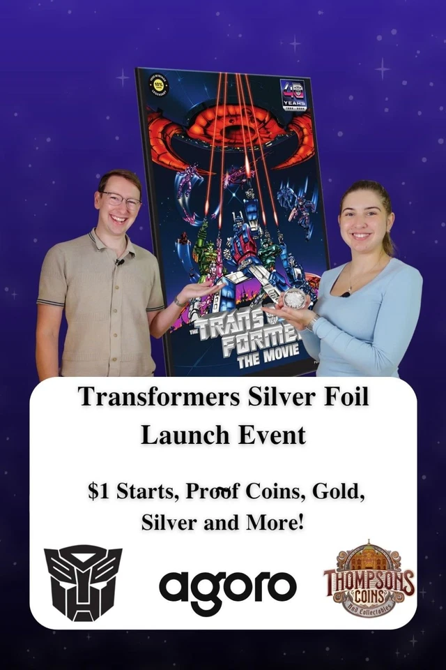 Agoro Transformers 1oz Foil Launch - Thompsons Coins