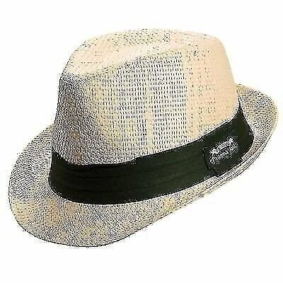 Panama Jack Solid Ribbon Fedora Hat with Black Band