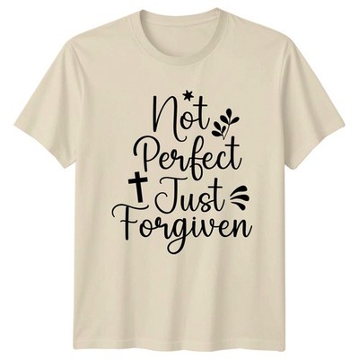 T-Shirt Not Perfect Just Forgiven Christian Faith Geburtstag Geschenk für Sie und Ihn