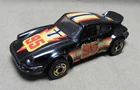 1974 P-911 PORSCHE Hot Wheels Mattel Vintage Die Cast Car Black w/ Gold Hubs