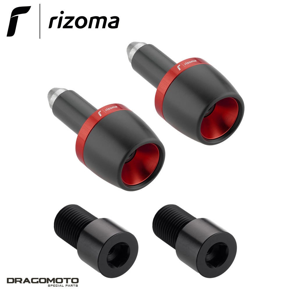 Embout de guidon Yamaha T-Max 530 Rizoma rouge pour éliminer vibrations