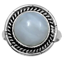 Natural White Opal 925 Sterling Silver Ring Size 9 Wholesale Jewelry USA