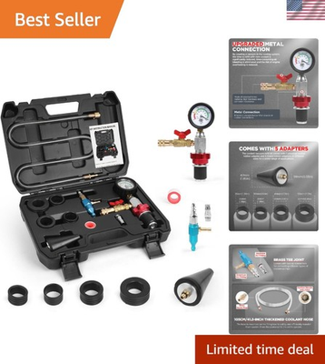#ad Comprehensive Coolant Fill Kit with Thick Hose amp; HD Pressure Gauge 2 Adapters $75.97