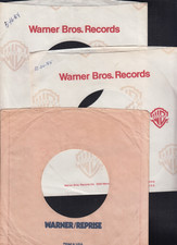 3 pcs - "Warner Bros Records" Original Co 7" 45RPM Paper Sleeves - Lot - Used