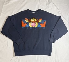 Vintage 90s Disney Store Tigger Crewneck Sweatshirt USA Made Medium