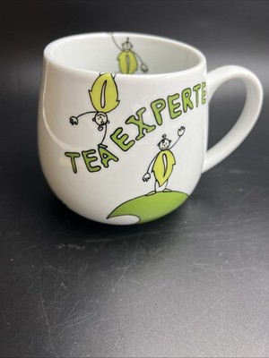 Konitz Germany Tea Mug Coffee Cup Tea Experte Green Leaf 3.5''