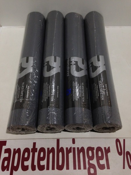 Vliestapete P+S 4X 13082-30 (4Rollen) Uni Struktur Gitter Grau Restposten-image