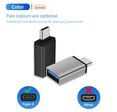 BOSION Adaptador USB C a USB A OTG -USB Stick Portátil Samsung Xiaomi Transferencia de Datos