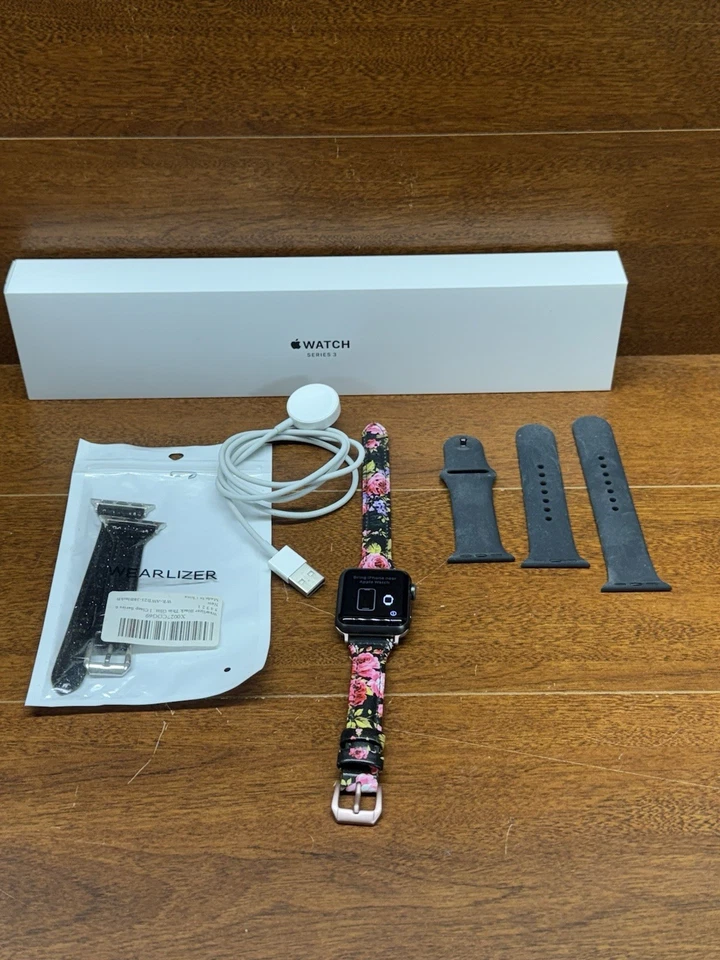 Apple Watch Series 3 38mm Space Gray Aluminum Case w/ 3 Different Bands - Image 4 of 4