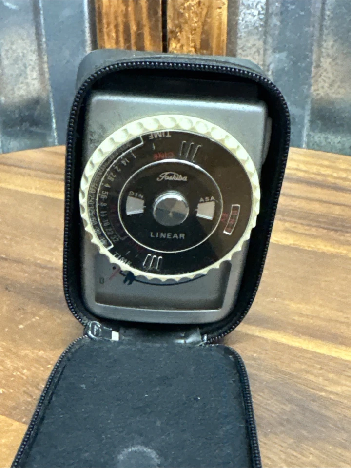 Medidor de luz linear antigo Toshiba medidor de luz com estojo fotografia do Japão - Imagem 2 de 3