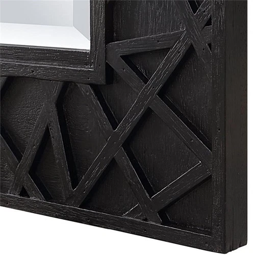 Uttermost Everest Contemporary Wood and Glass Mirror in Black - Picture 5 of 7