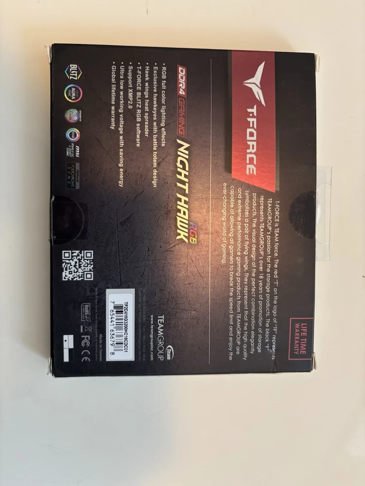 Tema Group T-Force Night Hawk RBG 16GB Kit (2x8)GB DDR 4 3200 MHz - Bild 2 von 4
