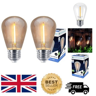 Umweltfreundliche 2x 1W Edison-Stil warmweiße LED Leuchtmittel Pack
