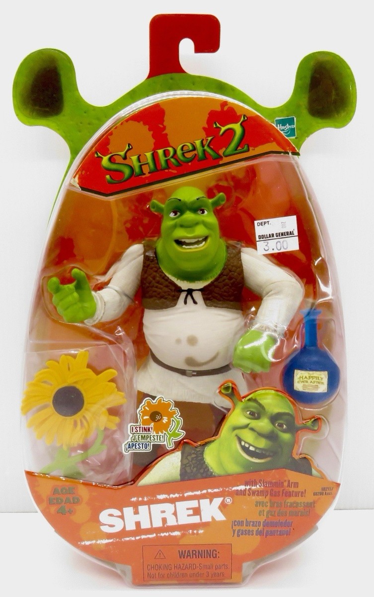 Shrek 2 Action Figure Slammin' Arm & Swamp Gas Feature Hasbro 2004