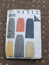 Vintage Sewing Pattern Style 2554 6 Skirts 10-12 Back has been cut to size 12.
