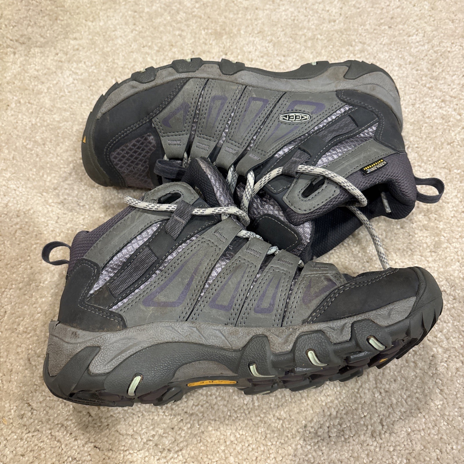 Stivali KEEN Dry donna taglia 6 5 Oakridge Mid impermeabili stringati grigio viola