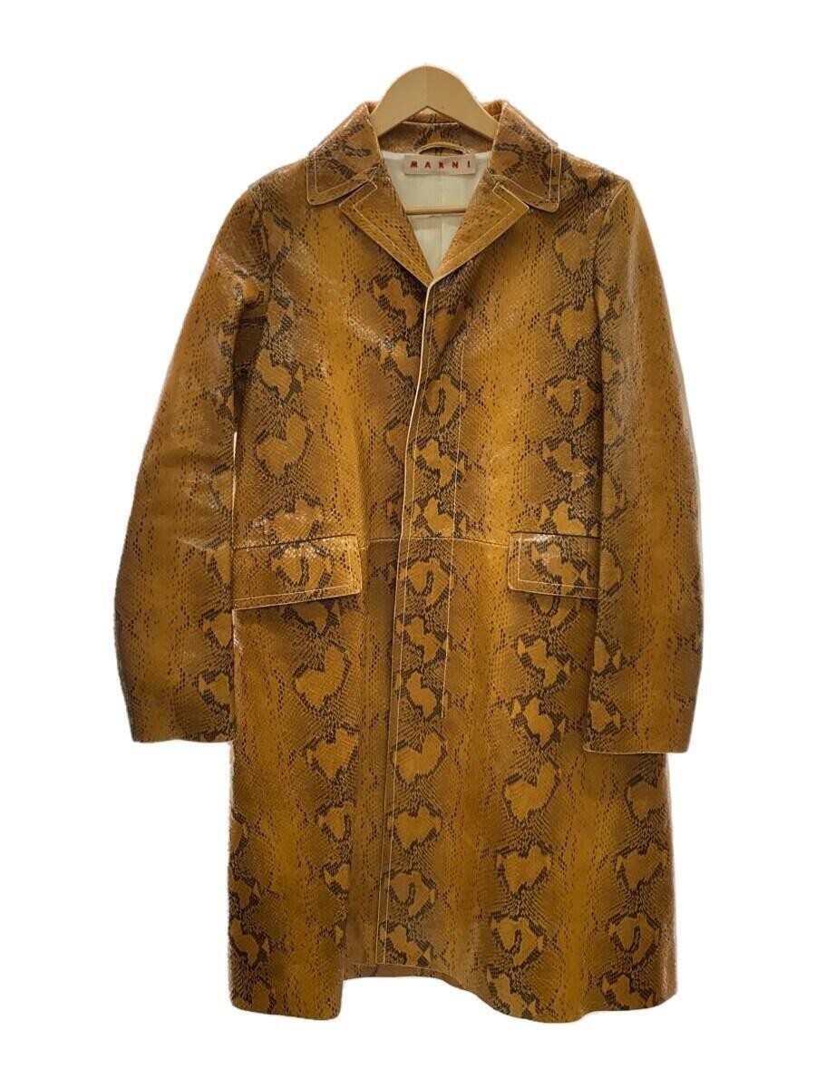 Marni Lamb Leather Python Print Coat/38/Sheep Lea… - image 1